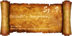 Szitár Veronika névjegykártya