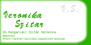 veronika szitar business card
